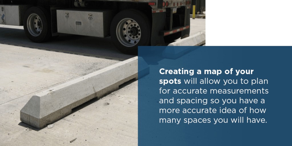 Parking Space Layout Planning for Concrete Stop Blocks