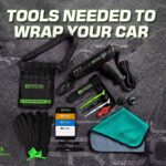 Comprehensive set of car wrapping installation tools for professional application