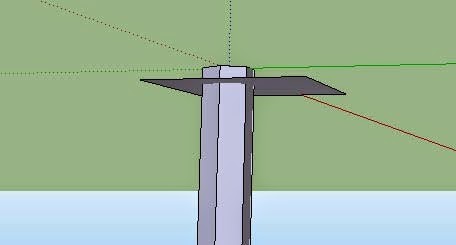 Creating the pencil band detail using the Rectangle tool in SketchUp