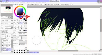 Applying Base Hair Color in Paint Tool SAI