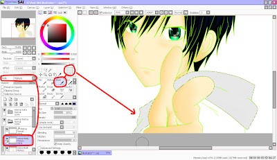 Applying Base Clothes Color in Paint Tool SAI