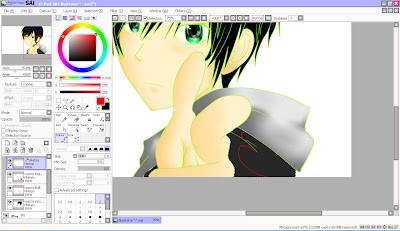 Further Clothes Coloring and Shading in Paint Tool SAI