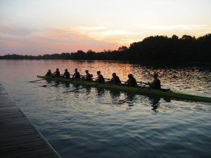 Carly Schmidt Rowing on Martindale Pond