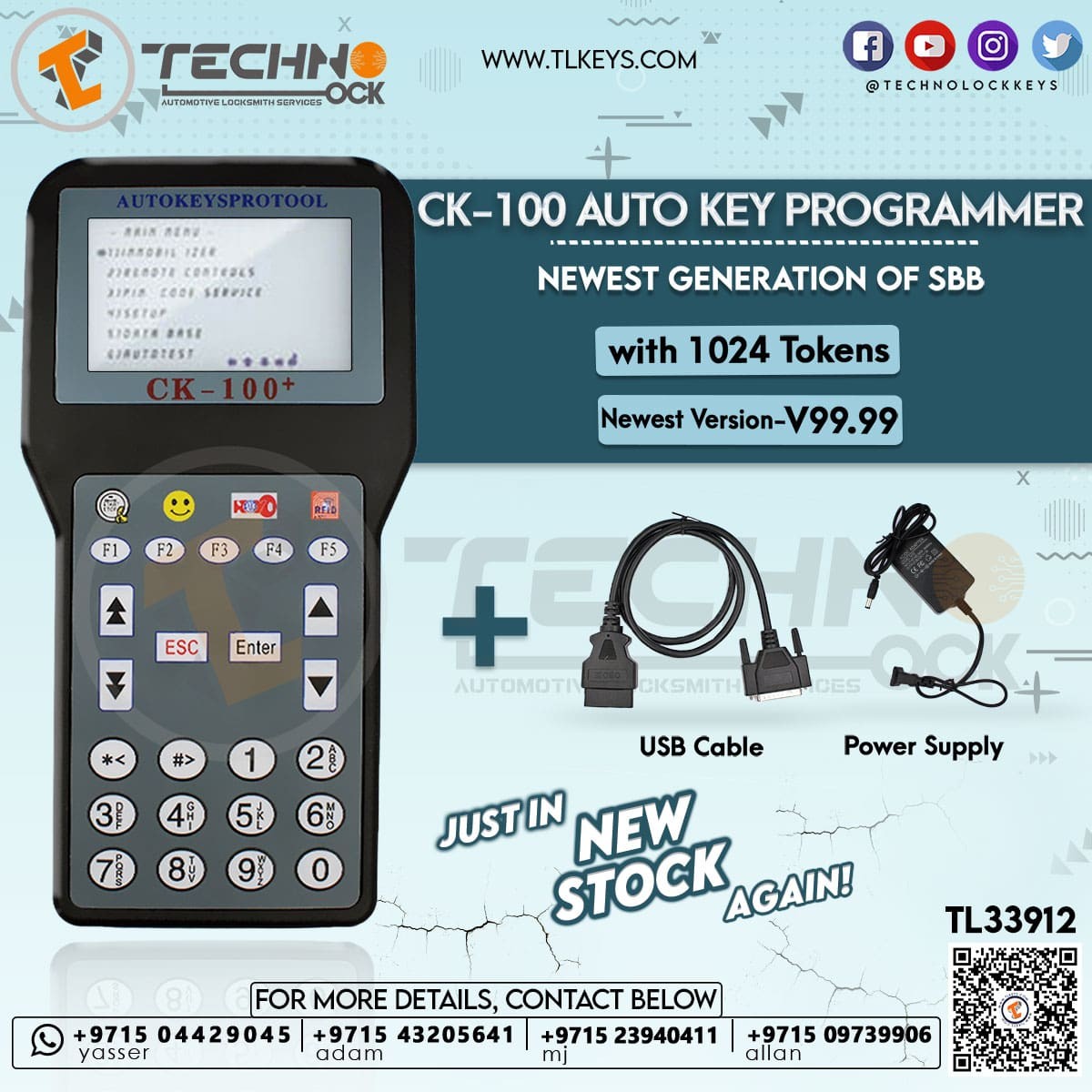 CK 100 with USB Cable and Power Supply