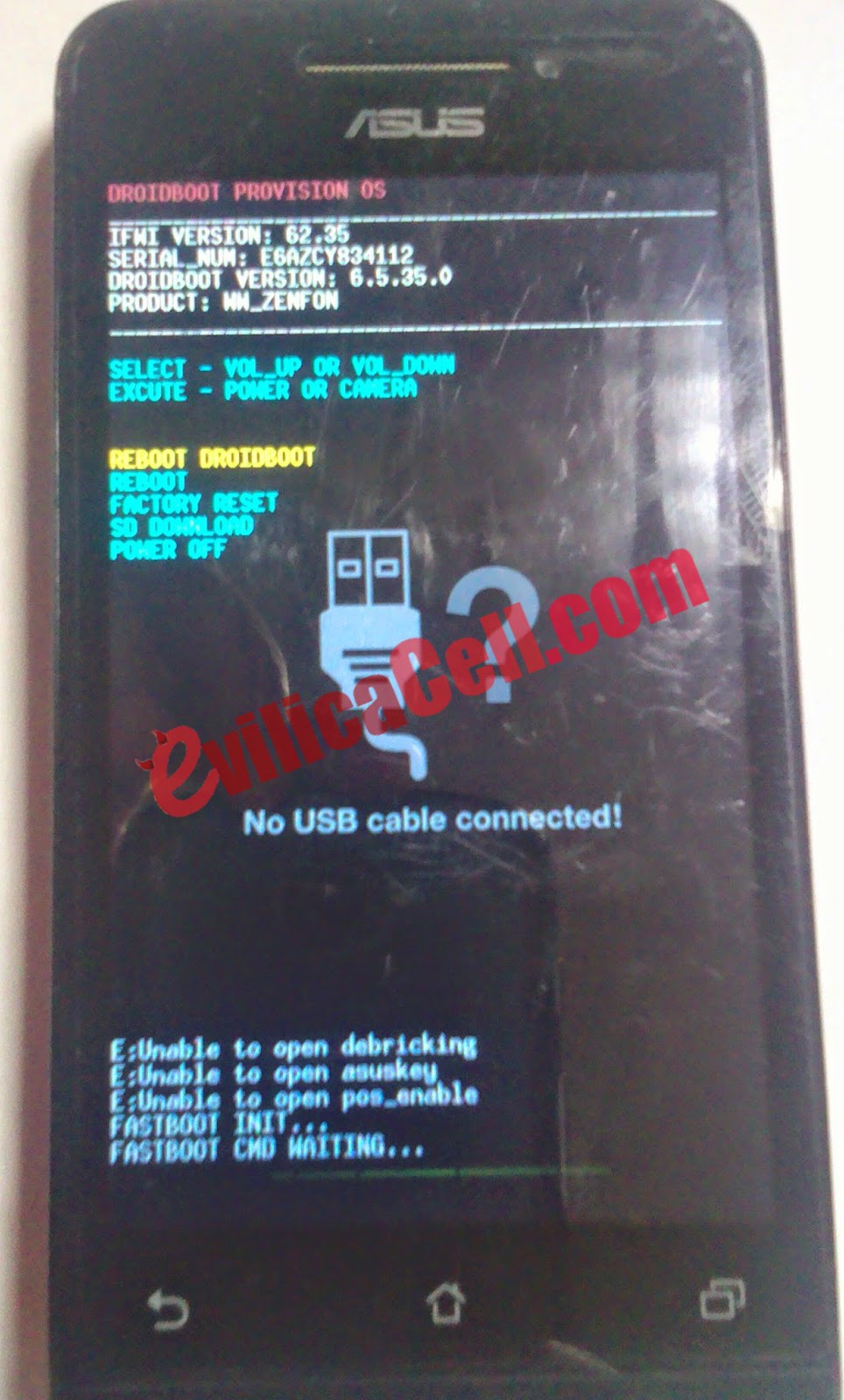 Droid Boot Asus Zenfone 4 T00I