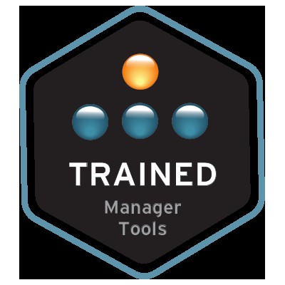 Manager Tools Trained Badge representing expertise in career development, a key element in your career tools map of the universe